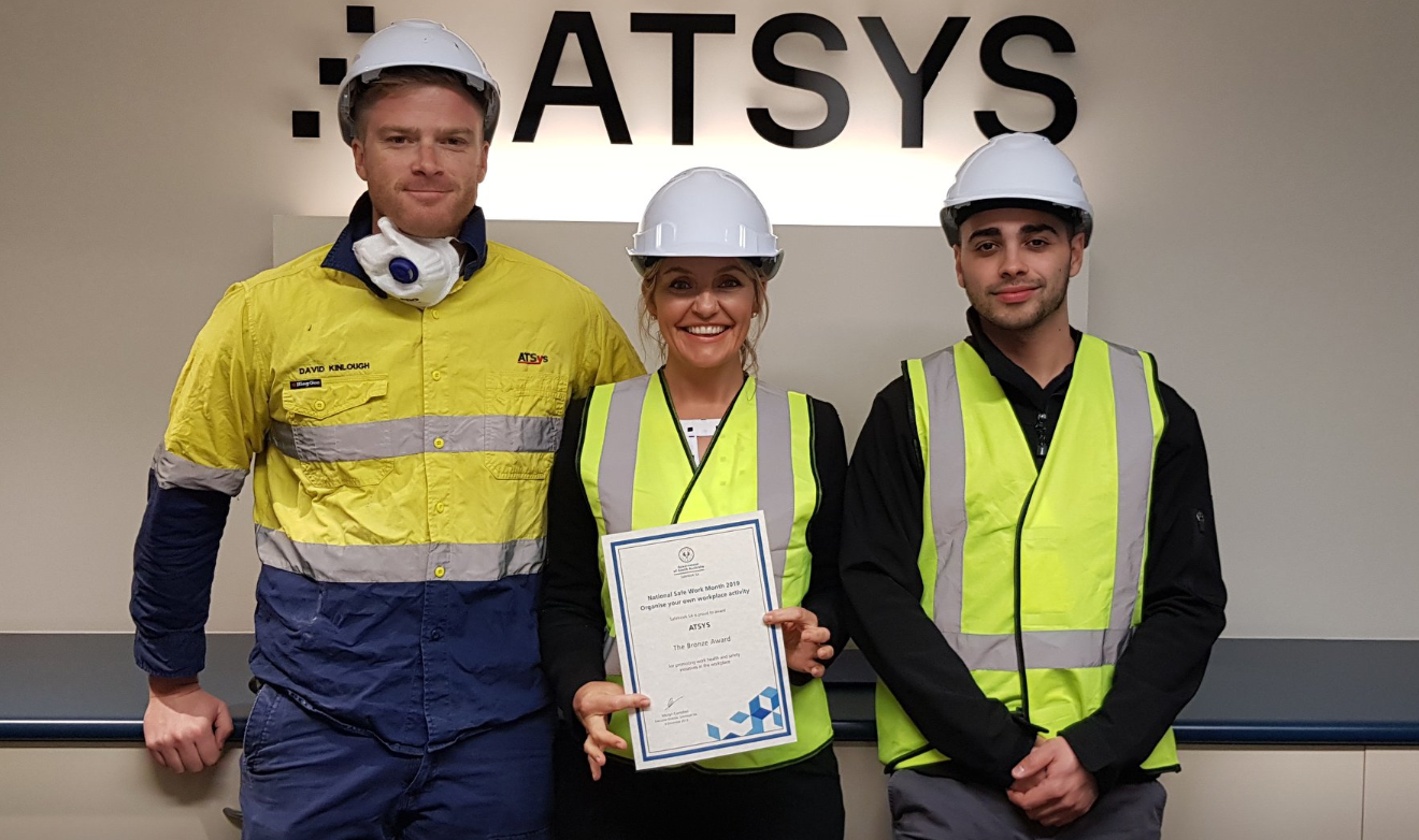 ATYS staff with their winner's certificate
