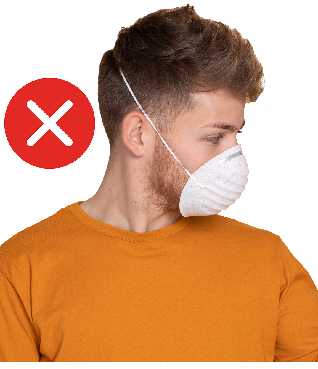 Facial hair will interfere with the correct fit of a respirator or mask.